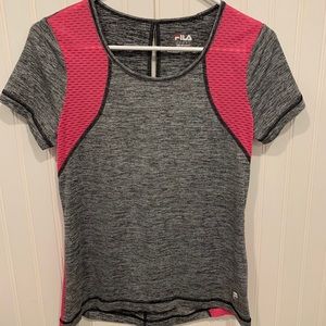 Fila, pink and grey shirt